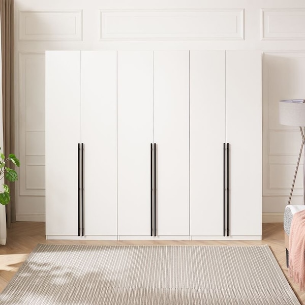 Manhattan Comfort Lee Wardrobe Closet 2.0 in White, 3PK 3-WC002-WH - main